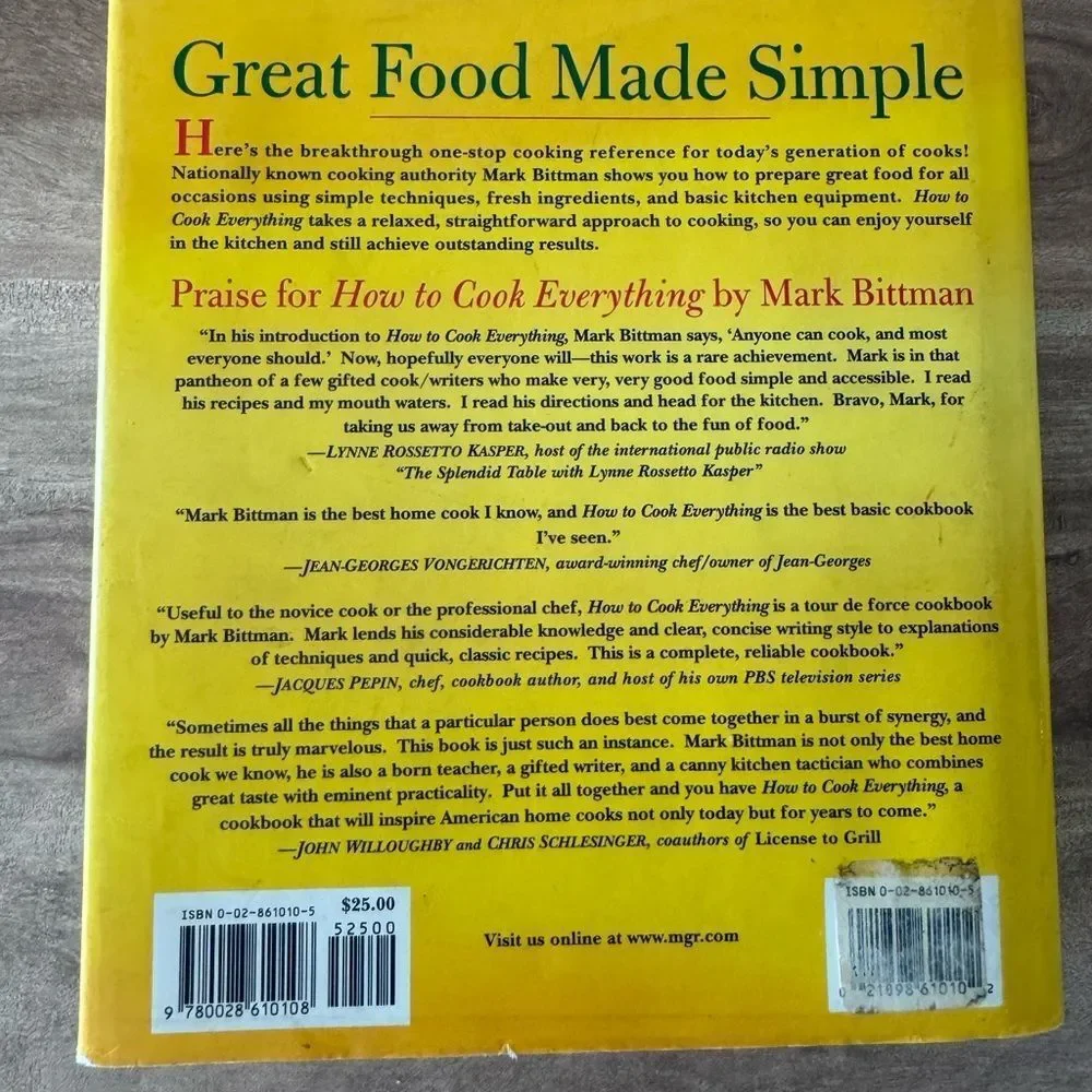 How to Cook Everything : Simple Recipes for Great Food by Mark Bittman (1998)